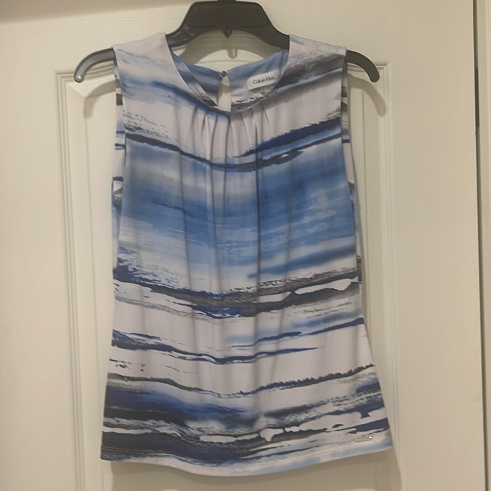 Calvin Klein multi colored blouse, Size Medium in Excellent condition